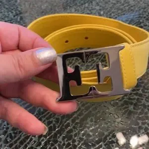 Escada | Accessories | Yellow Escada Supple Suede Belt Euc  display picture 3